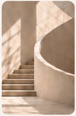 Warm architectural staircase
